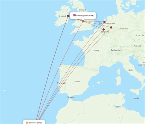 All Flight Routes From Birmingham To Tenerife BHX To TFS Flight Routes