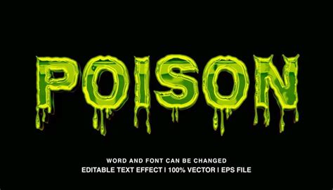 Premium Vector Poison Editable Text Effect Template Typeface 3d Bold