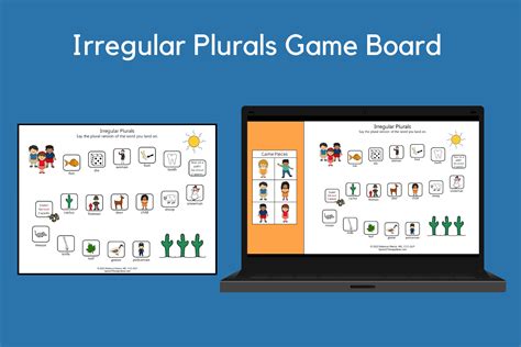 Irregular Plurals Game Board Speech Therapy Ideas