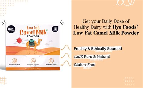 Amazon HYE FOODS Low Fat Camel Milk Powder Pasture Grazed 100