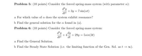 Solved Problem 5 10 Points Consider The Forced