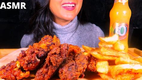 Asmr Fried Chicken And Chips Mukbang No Talking Eating Sounds Uk