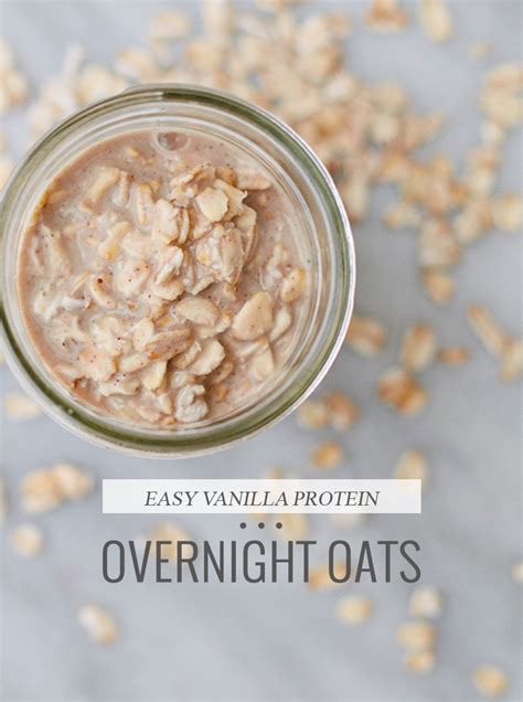 Overnight Oats Protein Powder Overnight Oats Recipe Easy Vanilla Overnight Oats Protein