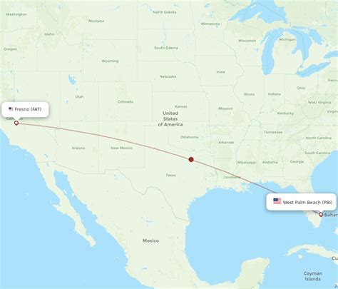 All Flight Routes From Fresno To West Palm Beach Fat To Pbi Flight