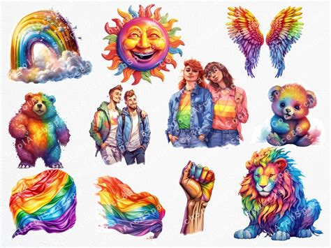 Png Watercolour Lgbtq Pride Clipart Bundle Lgbt Pride Month Files