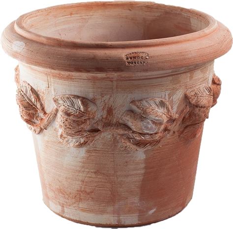 Teramico Vaso Per Piante In Terracotta Italiana Con Piedini Conca