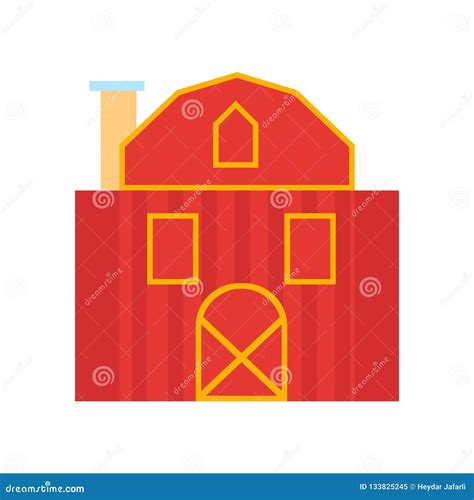 Barn Icon Vector Sign And Symbol Isolated On White Background Barn