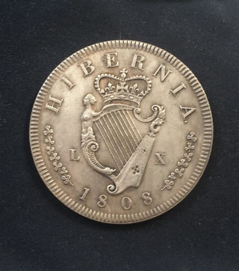 Super George Crown Hibernia Lx Irish British Coins Etsy