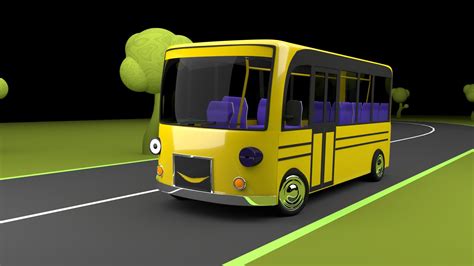 Cartoon Bus 3d Models Download Free3d