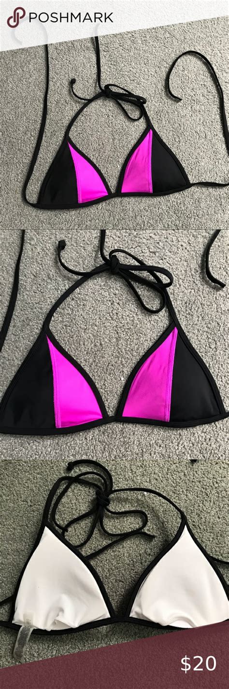 Triangle Bathing Suit Top Pads Included Pink Victorias Secret Swim