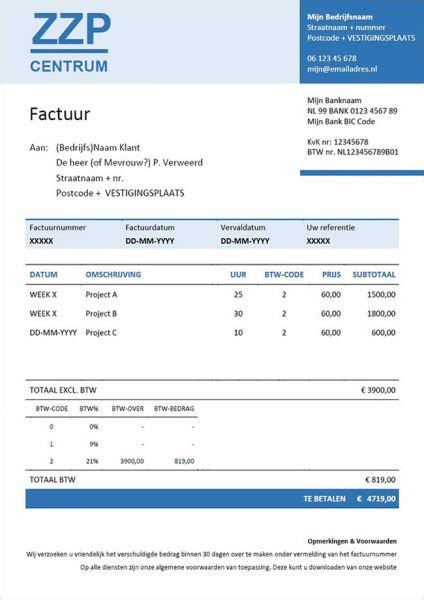 Hoe Maak Je Eenvoudig Een Factuur Zzp