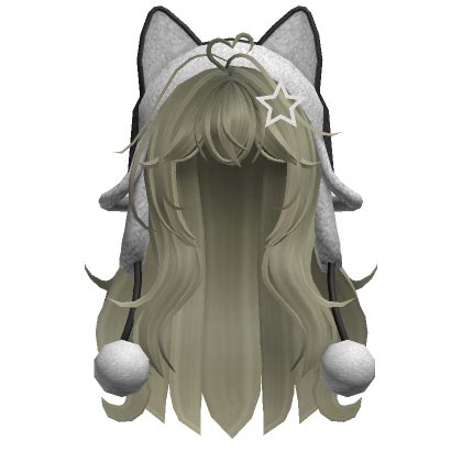 Wolfcut Hair W Cat Ushanka In Green Roblox Item Rolimon S