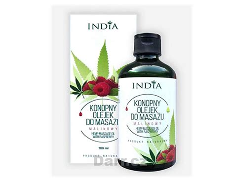 Konopný masážní olej malinový INDIA cosmetics 100ml