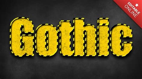 Gothic Warning Style Text Effect Generator