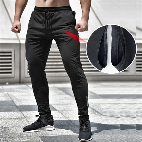 Men S Quick Drying Fitness Sports Pants Invisible Open Crotch Outdoor