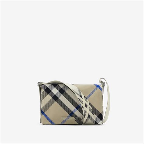 Check Trench Crossbody Bag In Lichen Men Burberry® Official