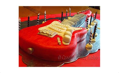 14 Awsome Guitar Cake Templates And Designs