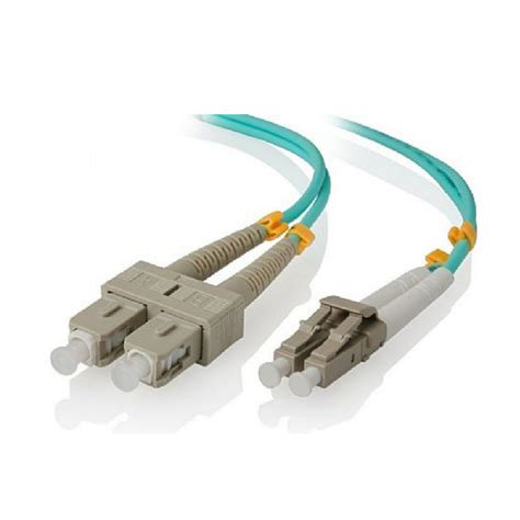 Lc Sc Om Mm Multimode Duplex Fiber Patch Cord Mm Jacket Aqua