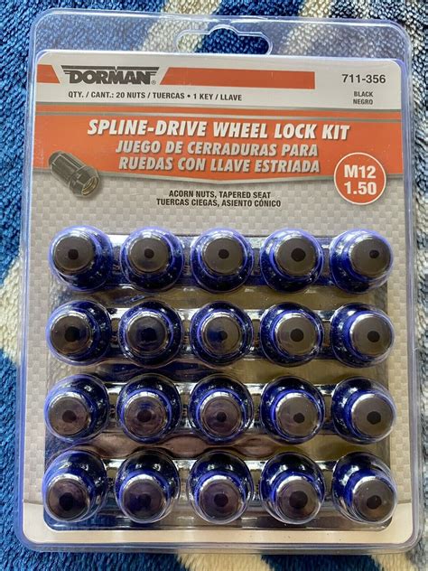 Dorman Spline Drive Wheel Lock Kit Set M Nuts Key