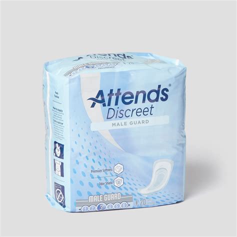 Attends Discreet Male Guard Pack Of 20 Incontinence Pads For Men