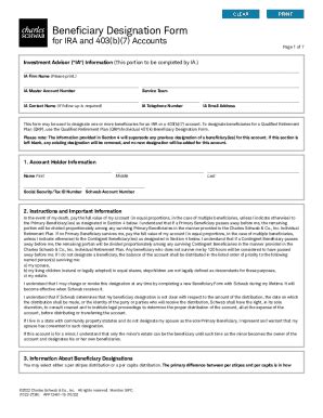 Fillable Online Beneficiary Designation Form For Ira And B