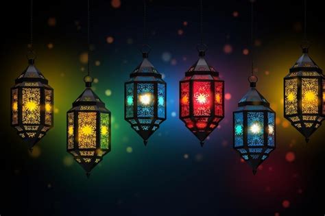 Premium Photo Background With Arabic Lanterns For Ramadan Kareem