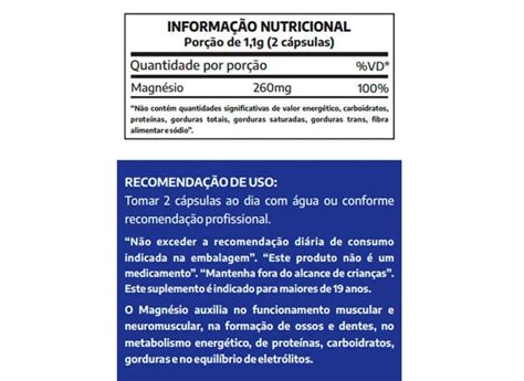 Magnésio Dimalato Max 2X De 60 Cápsulas Lauton o Melhor Preço é