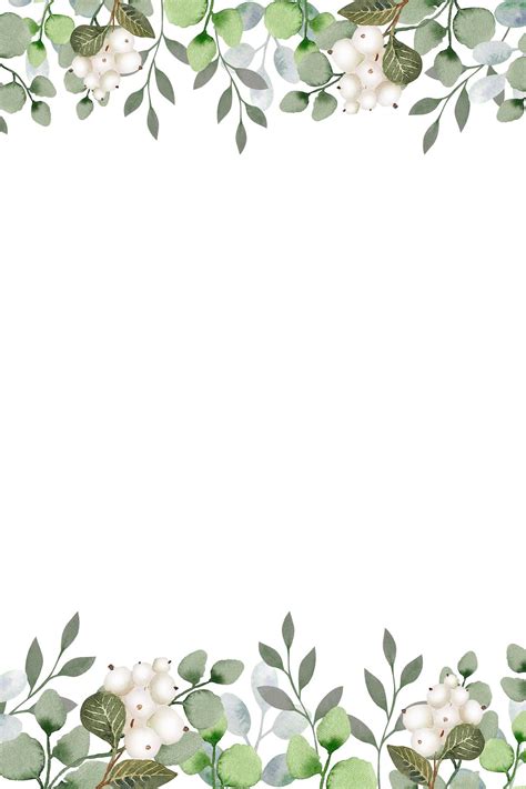 Premium Photo | Watercolor winter greenery wedding template Floral