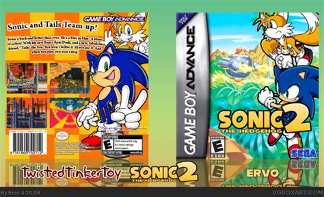 Sonic the Hedgehog 2 Game Boy Advance Box Art Cover by Ervo