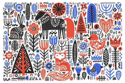 Folk Art Graphic Collection Artofit