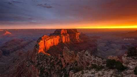 Wotan's Light - Cape Royal Grand Canyon North Rim [OC] [2500x1406 ...