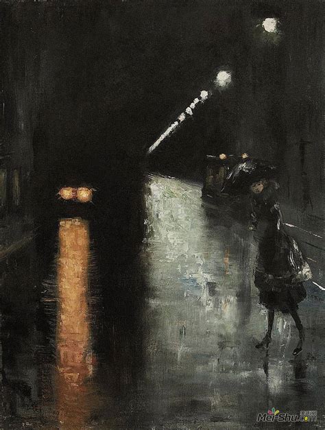 Lesser Ury N Chtliche Stra Enszene Berlin