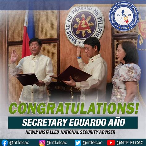 NTF-ELCAC welcomes its new Vice Chairman, Secretary Eduardo M. Año