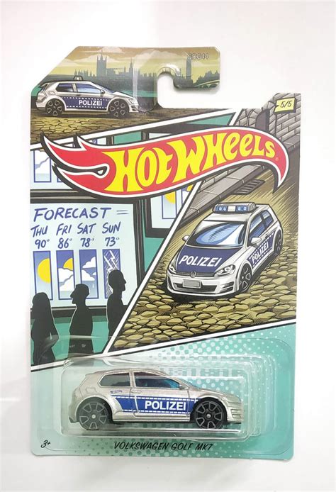 Hot Wheels Volkswagen Golf Mk Police Cars Assortment Grey