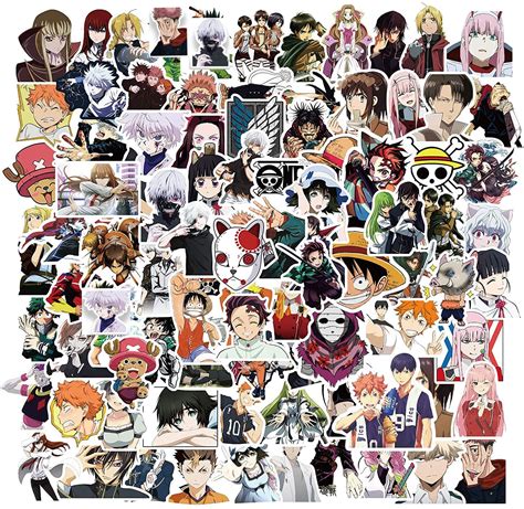 Buy 100 Pcs Anime Mixed Stickers Classic Anime Stickers For Kids Teens