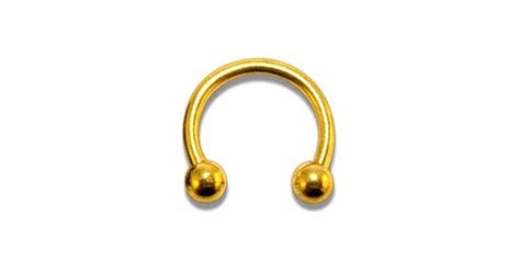 Gold Anodized Circular Barbell W Balls On Votrepiercing