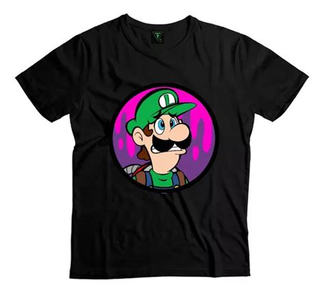 Polera Luigi Mansion Super Mario Bros Hombre Mujer Algod N Cuotas Sin