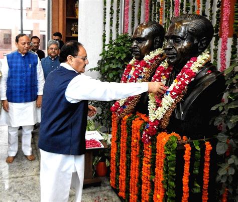 Union Minister And BJP National President J P Nadda Pays Floral