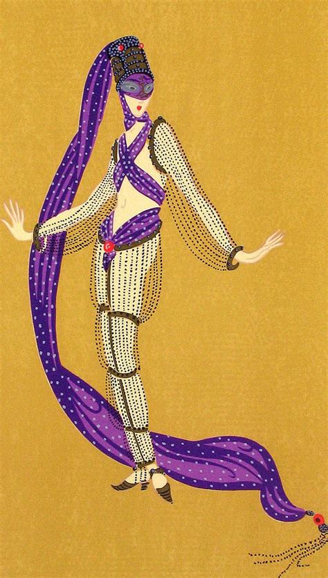 Erté Illustration Shéhérazade Suite Mille et Deuxième Nuit Art