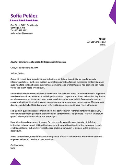 Plantilla De Carta De Presentación Para Solicitud De Empleo