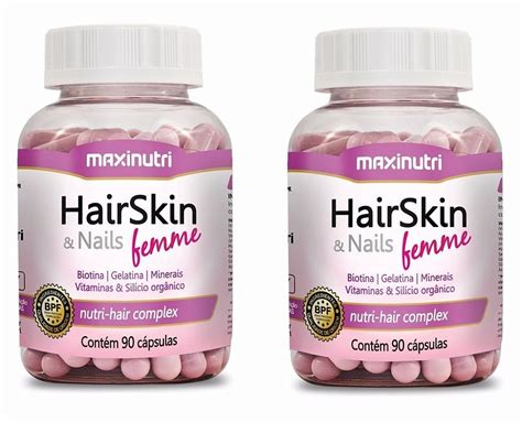 Hair Skin Nails Femme C Psula Da Beleza C Psulas Hairskin