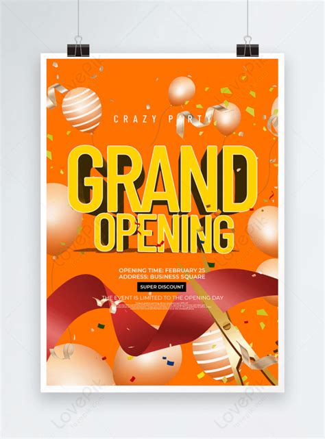 Template Poster Grand Opening Kuning Yang Kreatif Untuk Diunduh Gratis