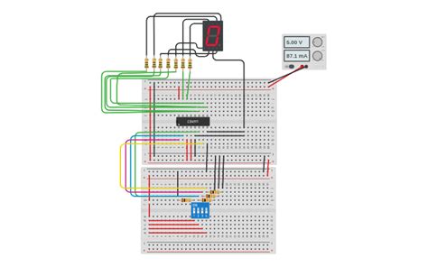 Circuit Design Decodificador Bcd 5421 Tinkercad