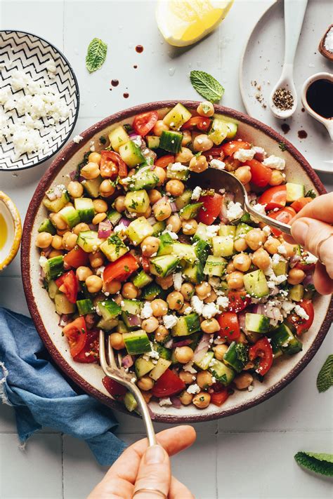 Mediterranean Cucumber Chickpea Salad Minimalist Baker Kitchenstuff