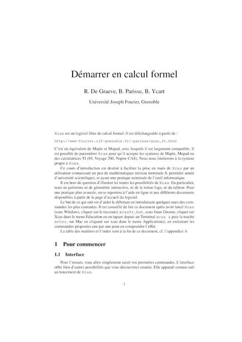 PDF Démarrer en calcul formel DOKUMEN TIPS