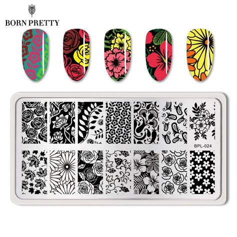 Born Pretty Nail Stamping Plates Lace Flower Animal Pattern Nail Art