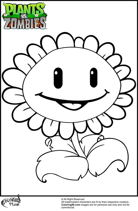 Plants Vs Zombies Printable Coloring Pages