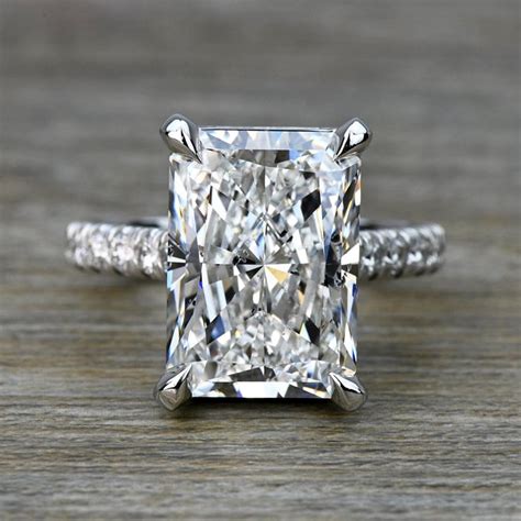 7 Carat Lab Grown Radiant Diamond Custom Engagement Ring