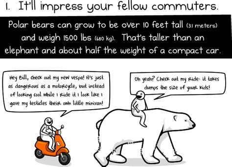 6 Reasons to Ride a Polar Bear to Work - The Oatmeal