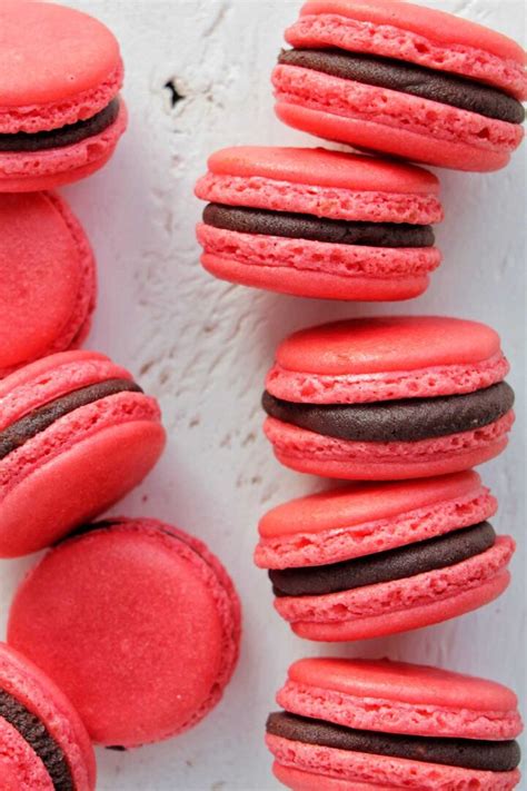 Raspberry Macarons With Chocolate Ganache Homebody Eats